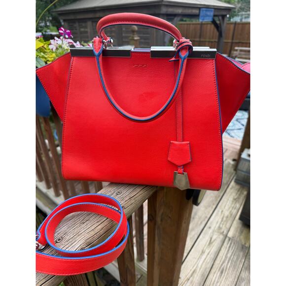 Fendi Handbags - Fendi 3 Jours Rare Colorblock Orange/Pink/Blue EUC
